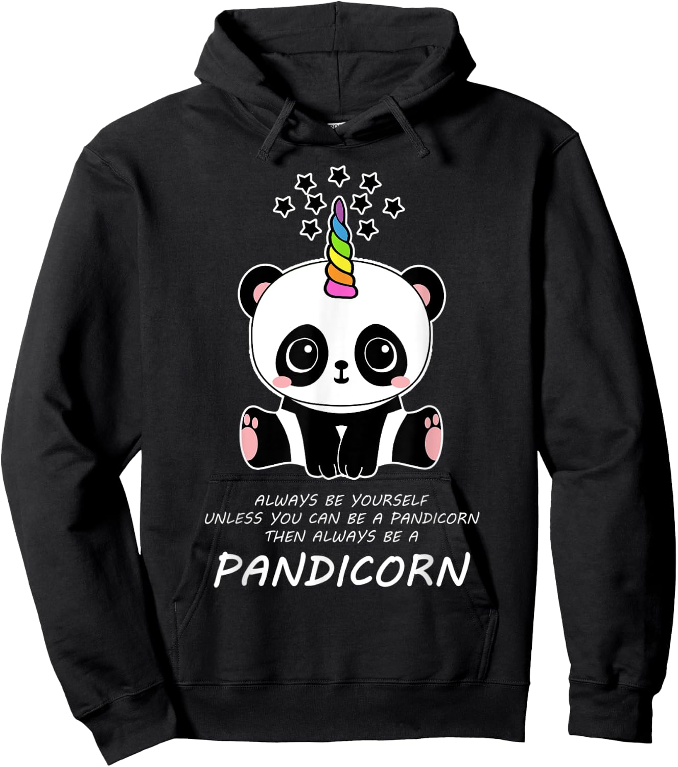 Panda Shirt Always Be Yourself Unless You Can Be A Pandicorn Hoodie - Hoodie | Black