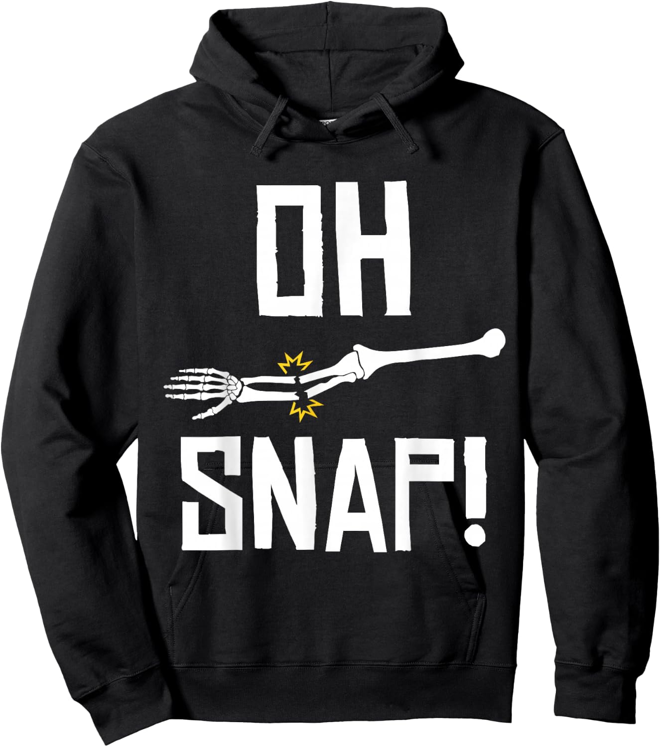 Aw Snap Broken Arm Skeleton Injury Wrist Surgery Recovery Hoodie - Hoodie | Black