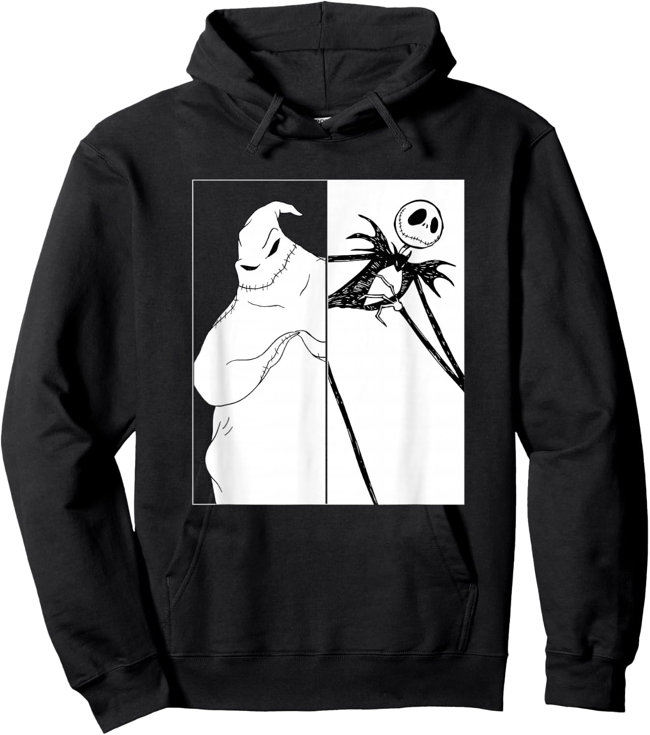 The Nightmare Before Christmas - Jack Skellington vs Oogie Hoodie - Hoodie | Black