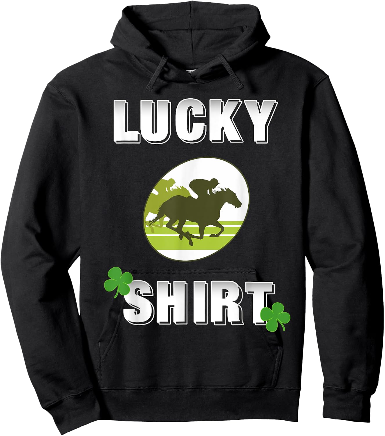 Lucky Horse Race, Equestrian Darks Hoodie - Hoodie | Black