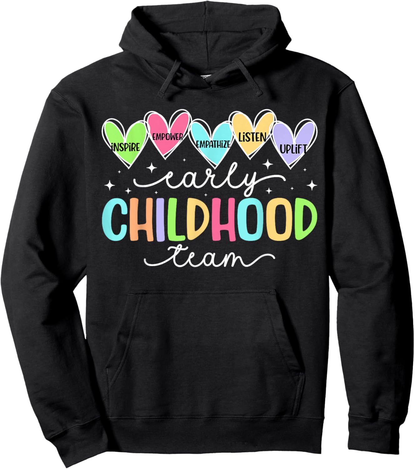 Early Childhood Team Early Childhood Teacher Squad Hoodie - Hoodie | Black