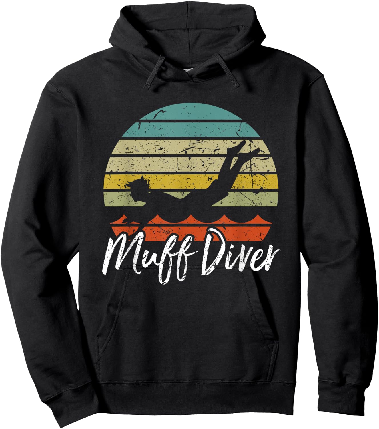 Funny Sexual Adult Humor Muff Diver Design Hoodie - Hoodie | Black