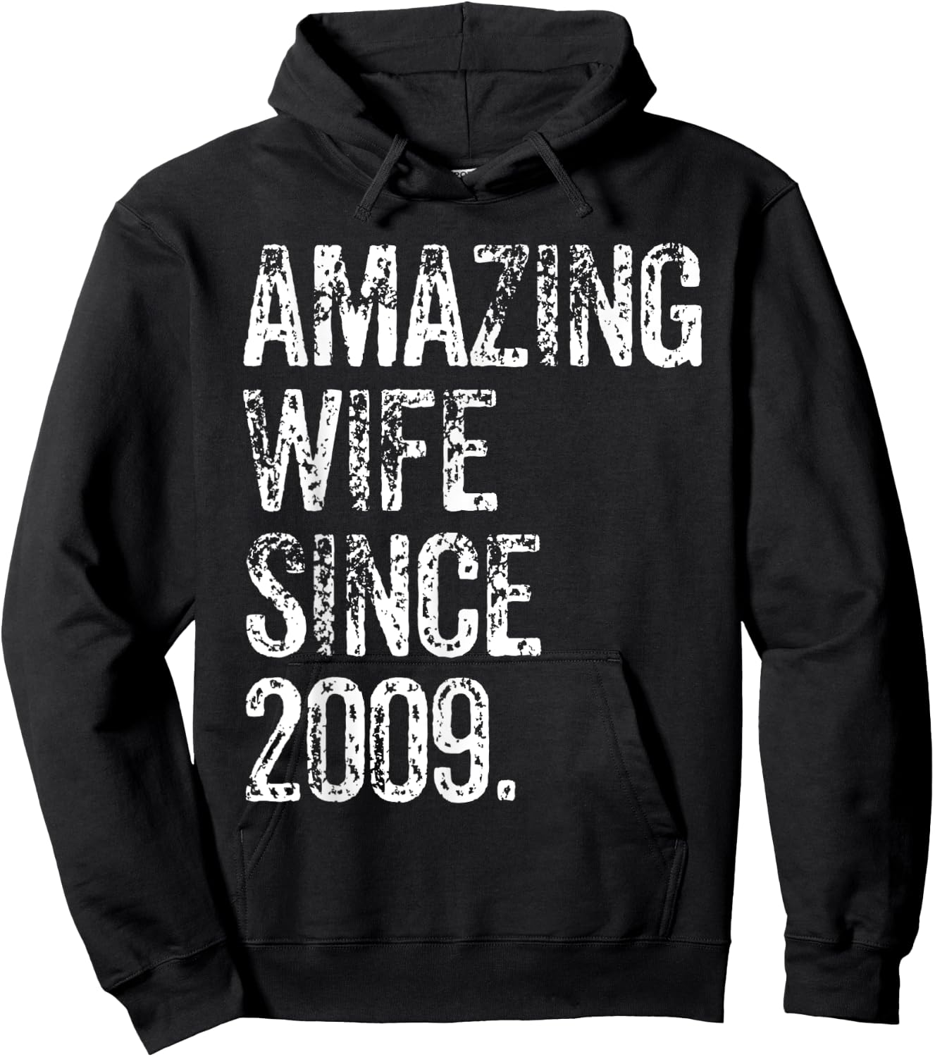 Womans 16th Wedding Anniversary Amazing Since 2009 Hoodie - Hoodie | Black