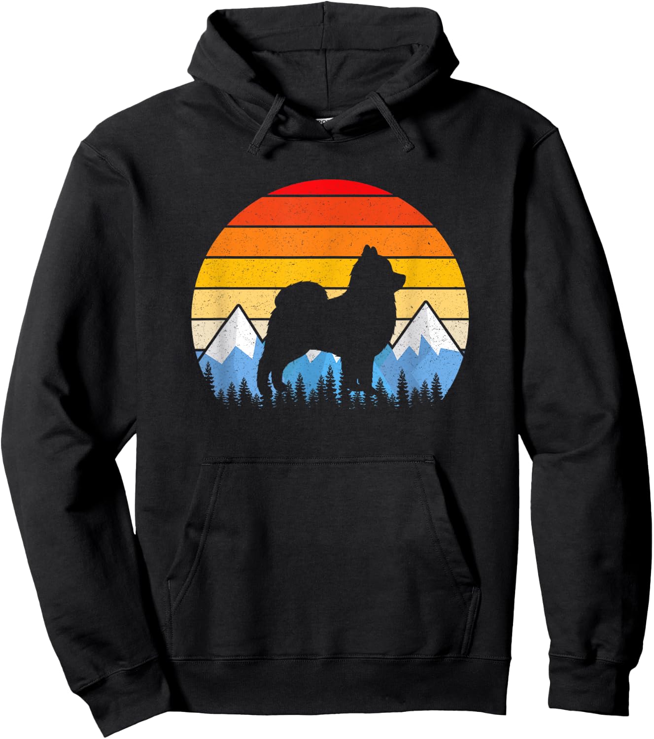 Vintage Retro Pomeranian Lovers Gifts Pomeranian T Shirts Hoodie - Hoodie | Black