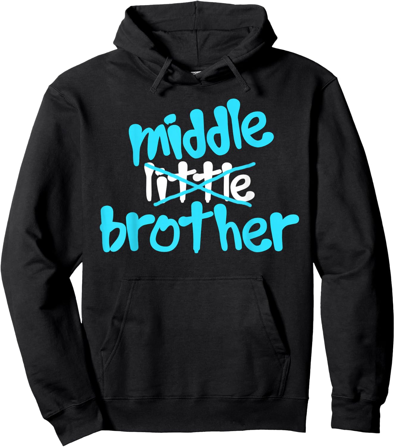 Promoted To Middle Brother Baby Announcement Funny Hoodie - Hoodie | Black