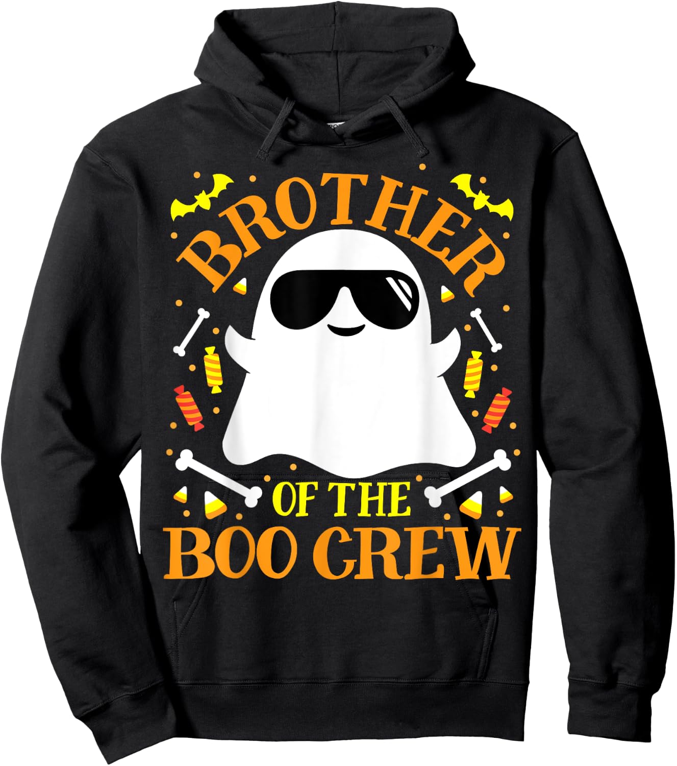 Brother Boo Crew Ghost Matching Family Set Boys Halloween Hoodie - Hoodie | Black