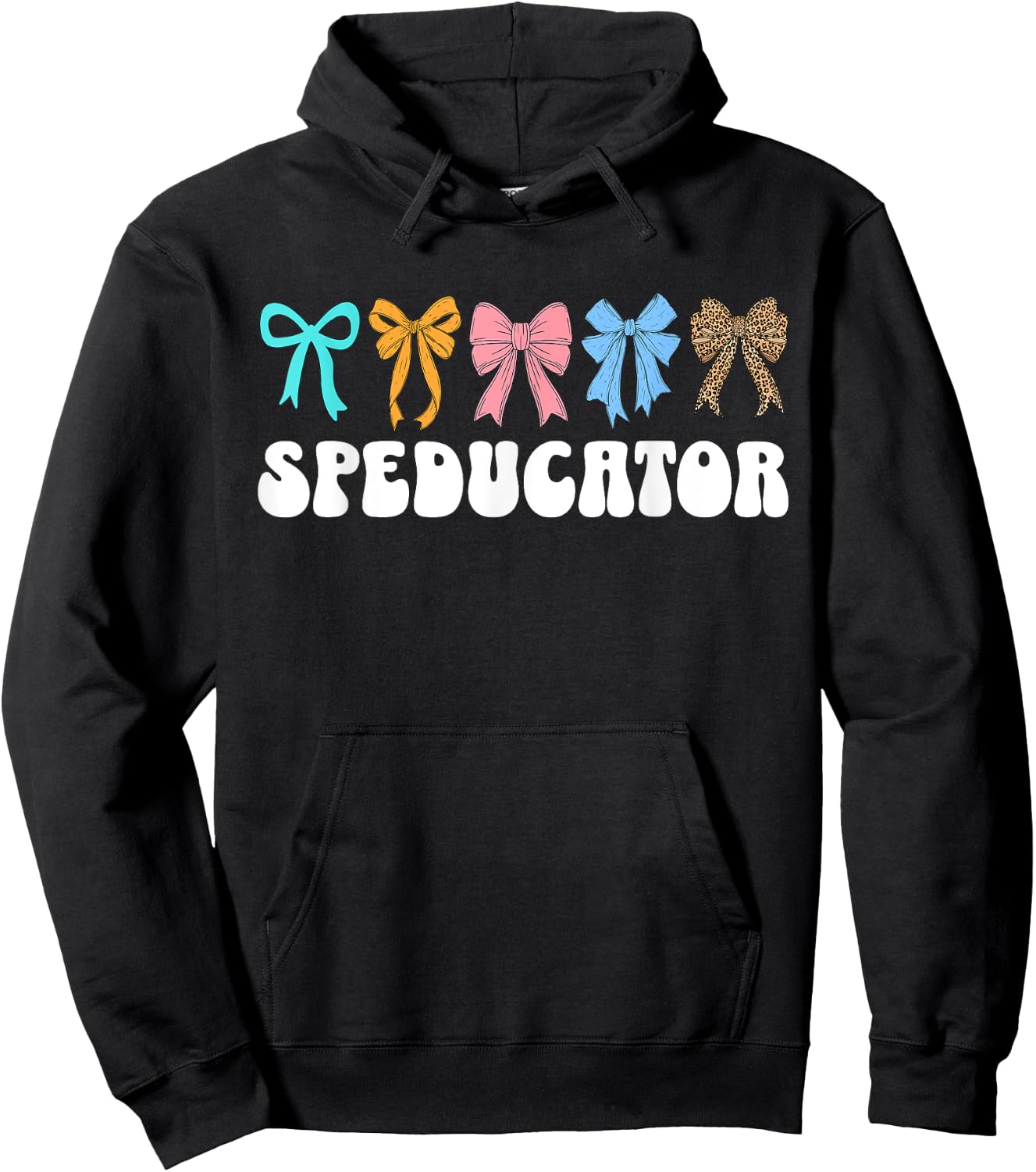 Speducator Coquette Bow Special Education Teacher SPED ED Hoodie - Hoodie | Black