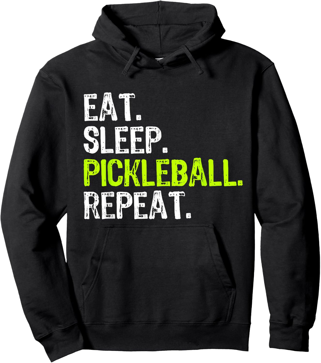 Eat Sleep Pickleball Repeat Player Funny Hoodie - Hoodie | Black