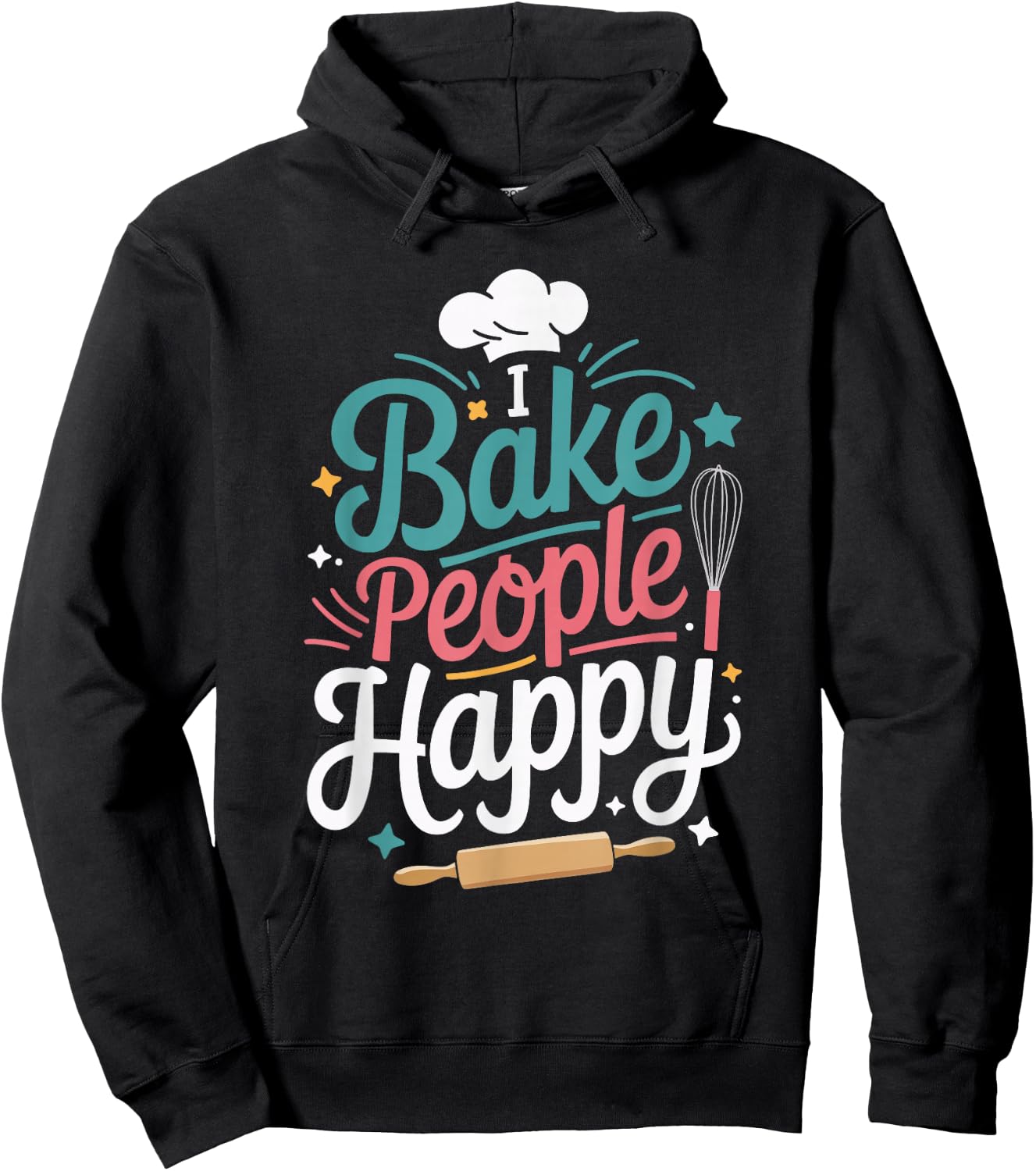 I Bake People Happy Hoodie - Hoodie | Black