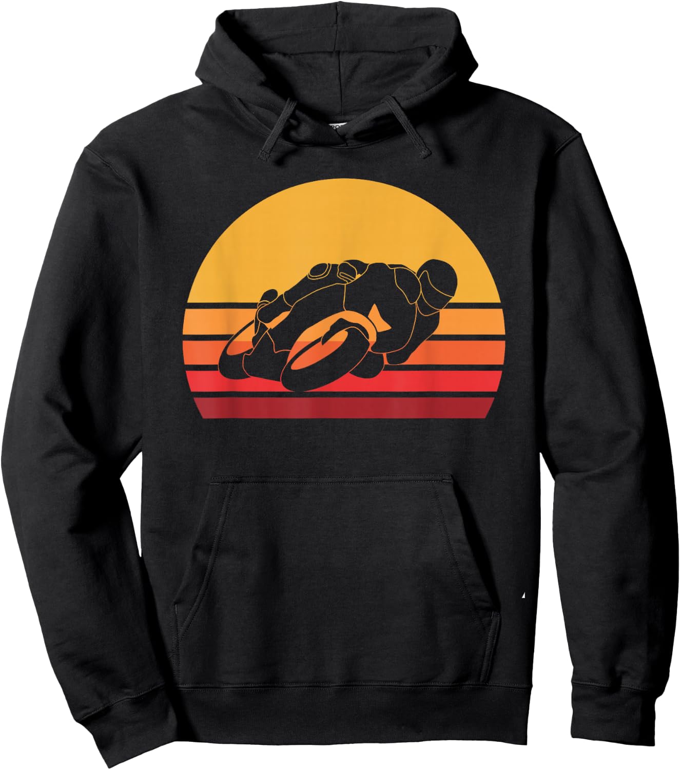 Retro Motorcycle Racing Vintage Road Racing Hoodie - Hoodie | Black
