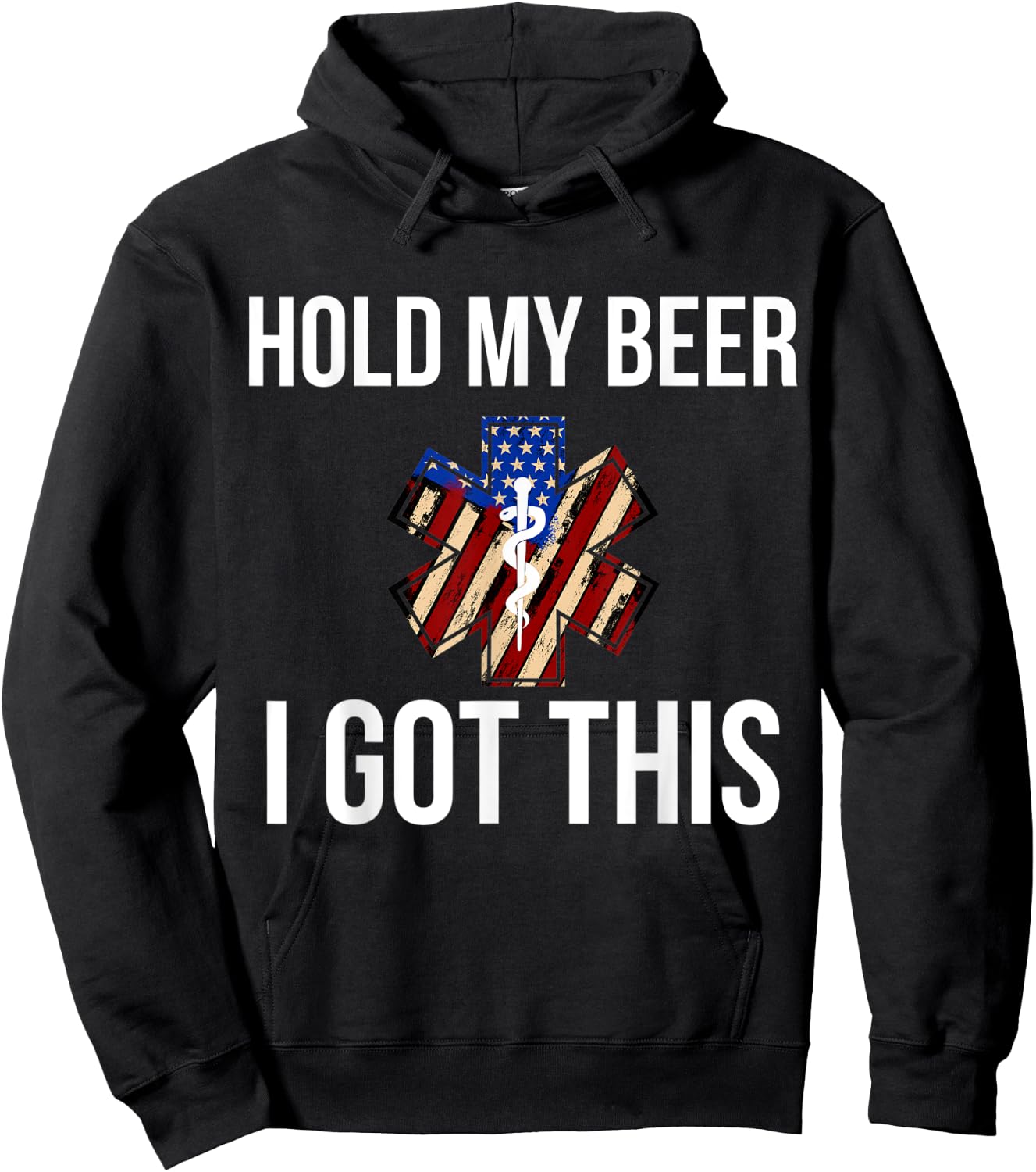 Funny Hold My Beer I Got This EMT EMS Gift Hoodie - Hoodie | Black