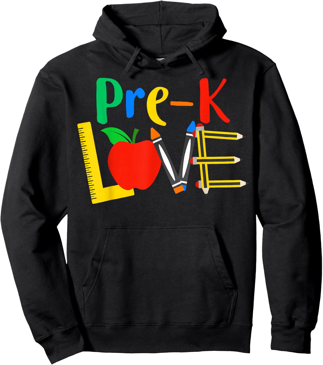 Pre-K Love, Teacher Student Classroom Gift Tools Design Hoodie - Hoodie | Black