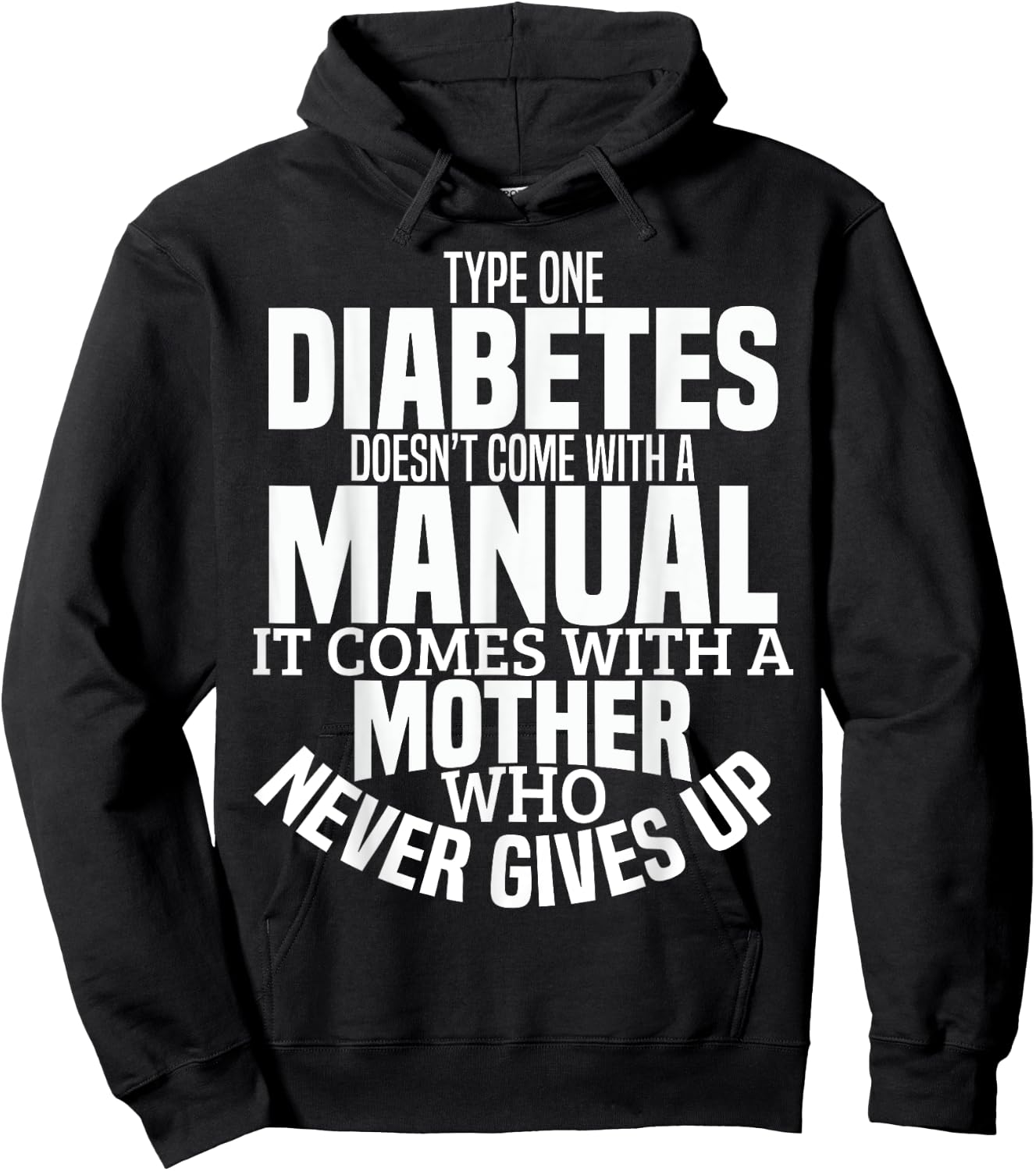 Diabetes Mom Funny Type 1 T1D Diabetic Awareness Women Hoodie - Hoodie | Black
