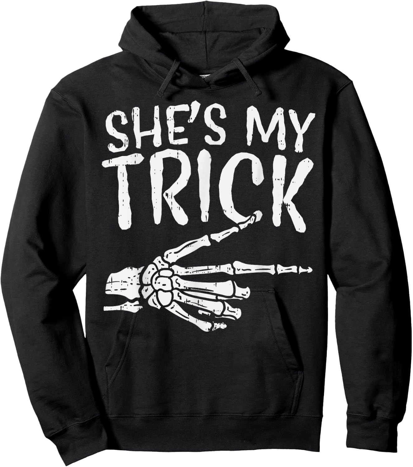 Shes My Trick Matching Couple Halloween Costume Boyfriend Hoodie - Hoodie | Black