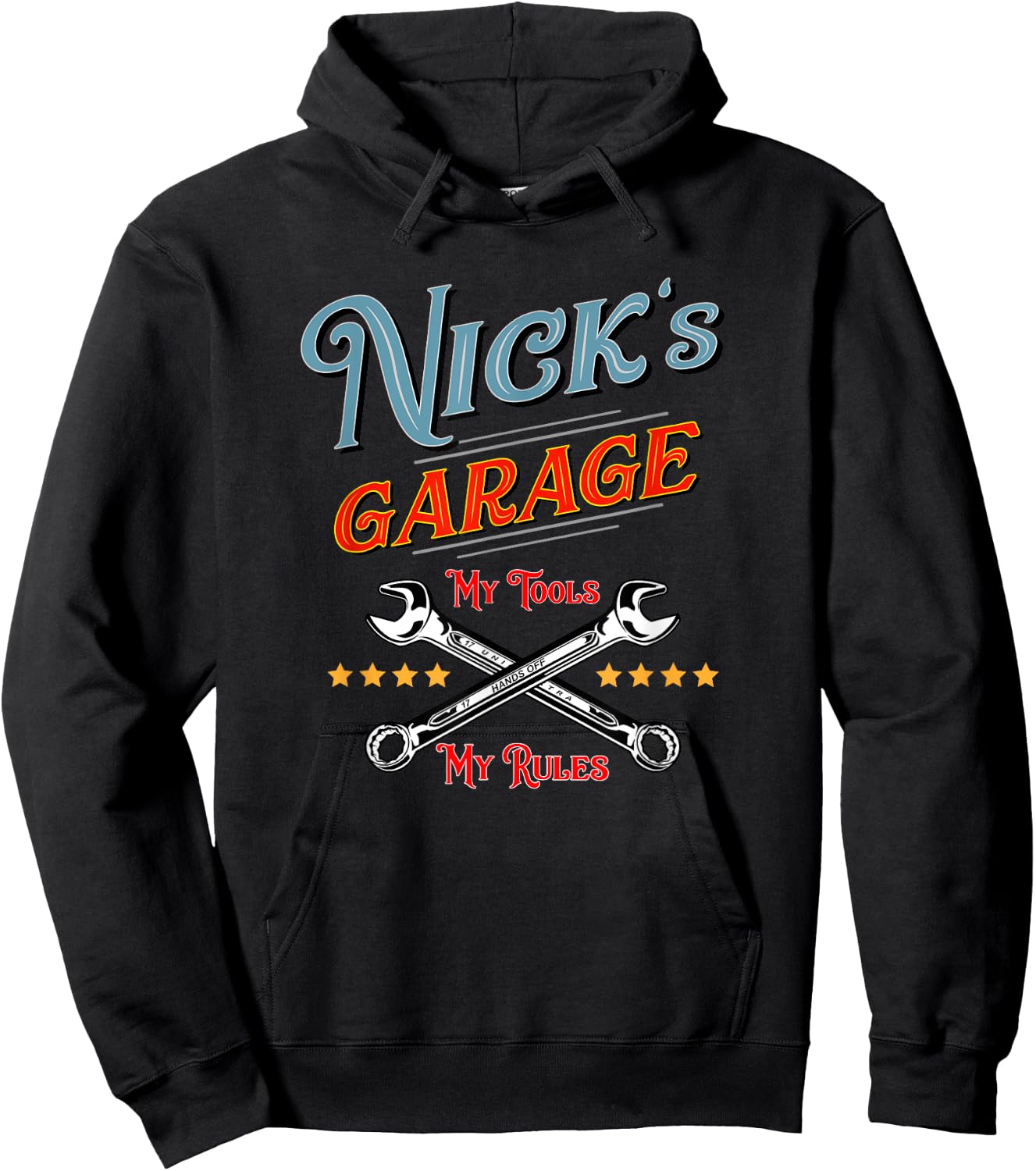 Nick's Garage funny design Hoodie - Hoodie | Black