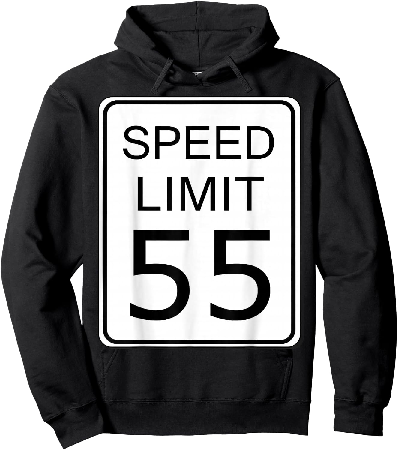 Speed Limit 55 Sign Simple Easy Halloween Costume Hoodie - Hoodie | Black