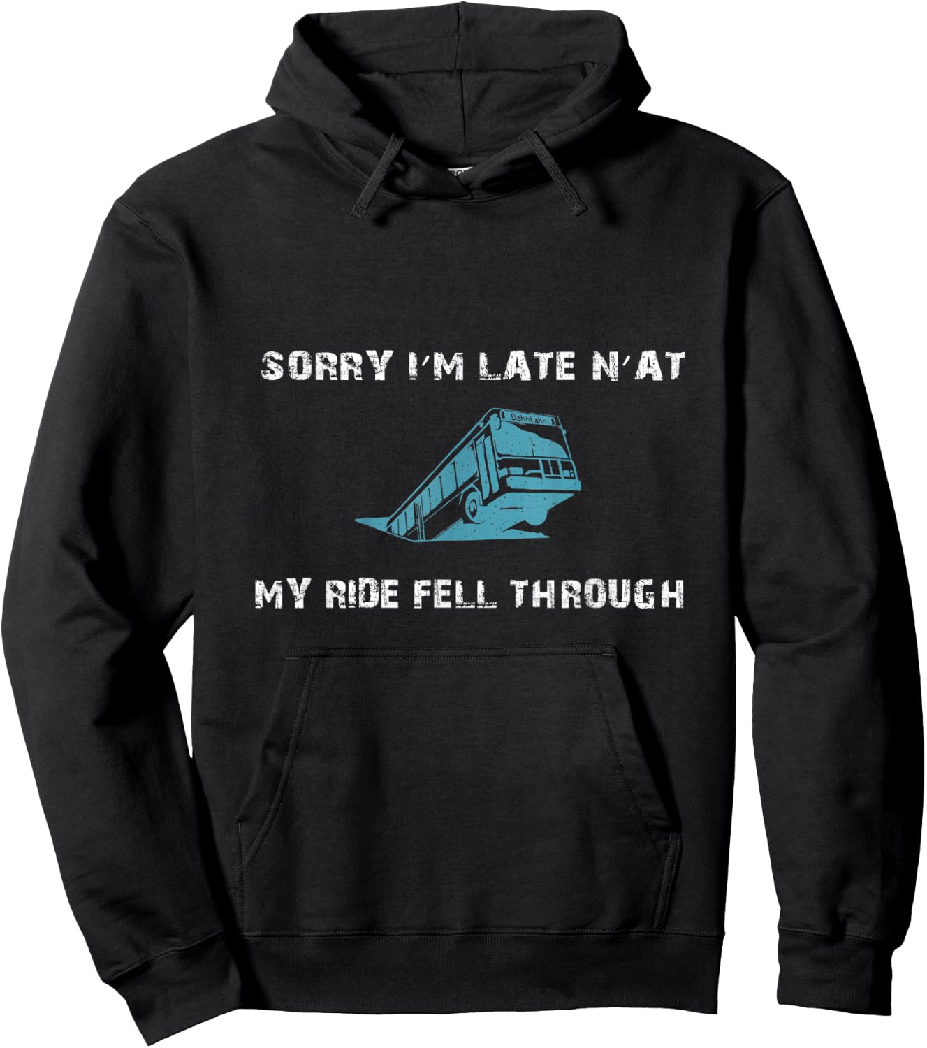 Pittsburgh Bus in Sinkhole Gift Women Funny Gift Hoodie - Hoodie | Black