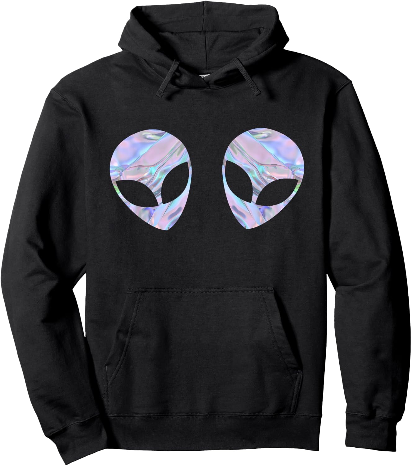 Alien Head Boobs Shirt Hoodie - Hoodie | Black