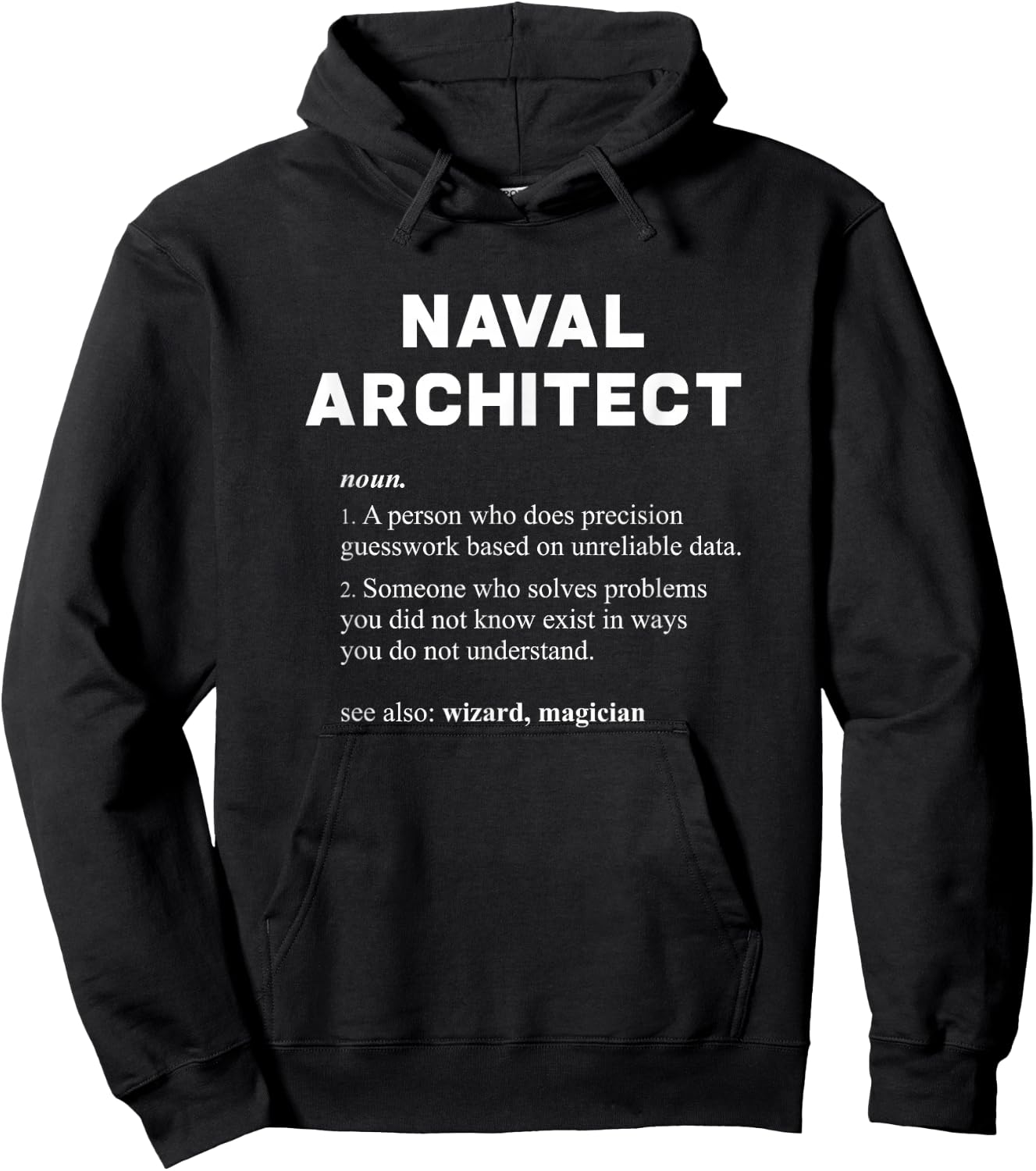 Naval Architect - Funny Dictionary Definition Hoodie - Hoodie | Black