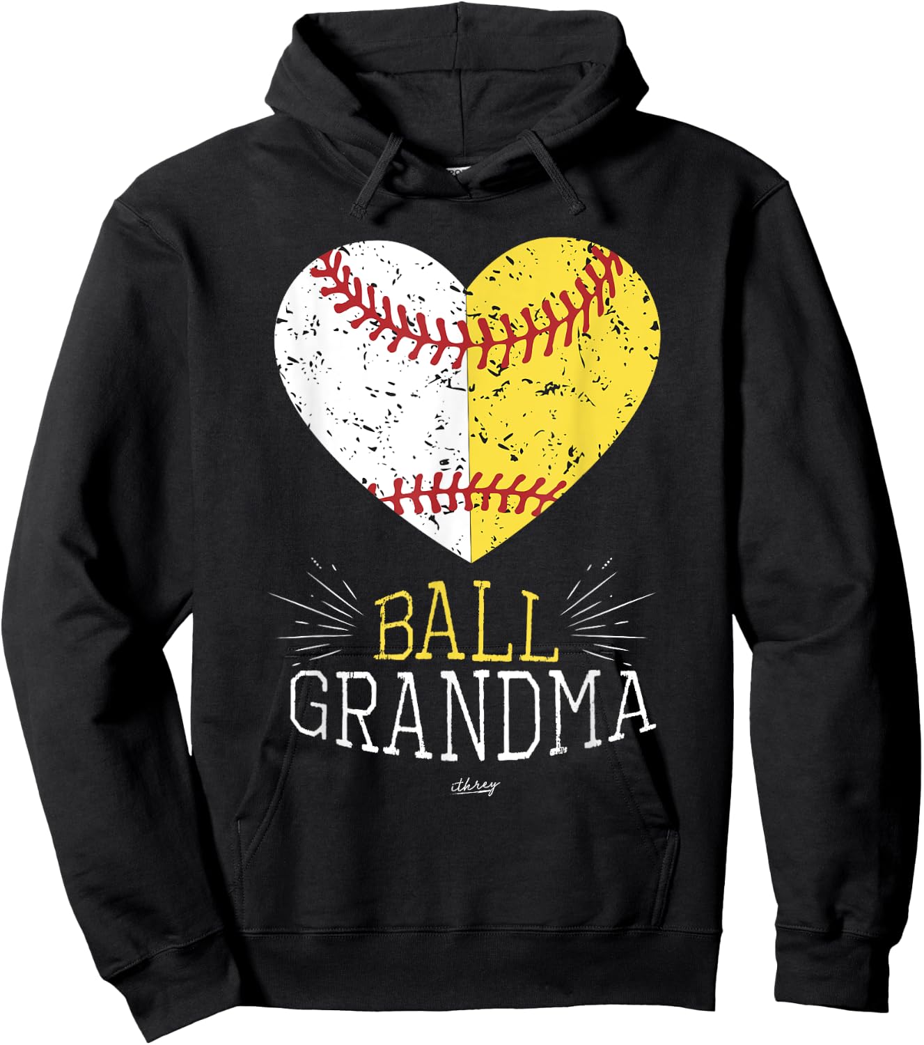 Cute Mom Funny Baseball T Shirt Ball Grandma Softball Gifts Hoodie - Hoodie | Black