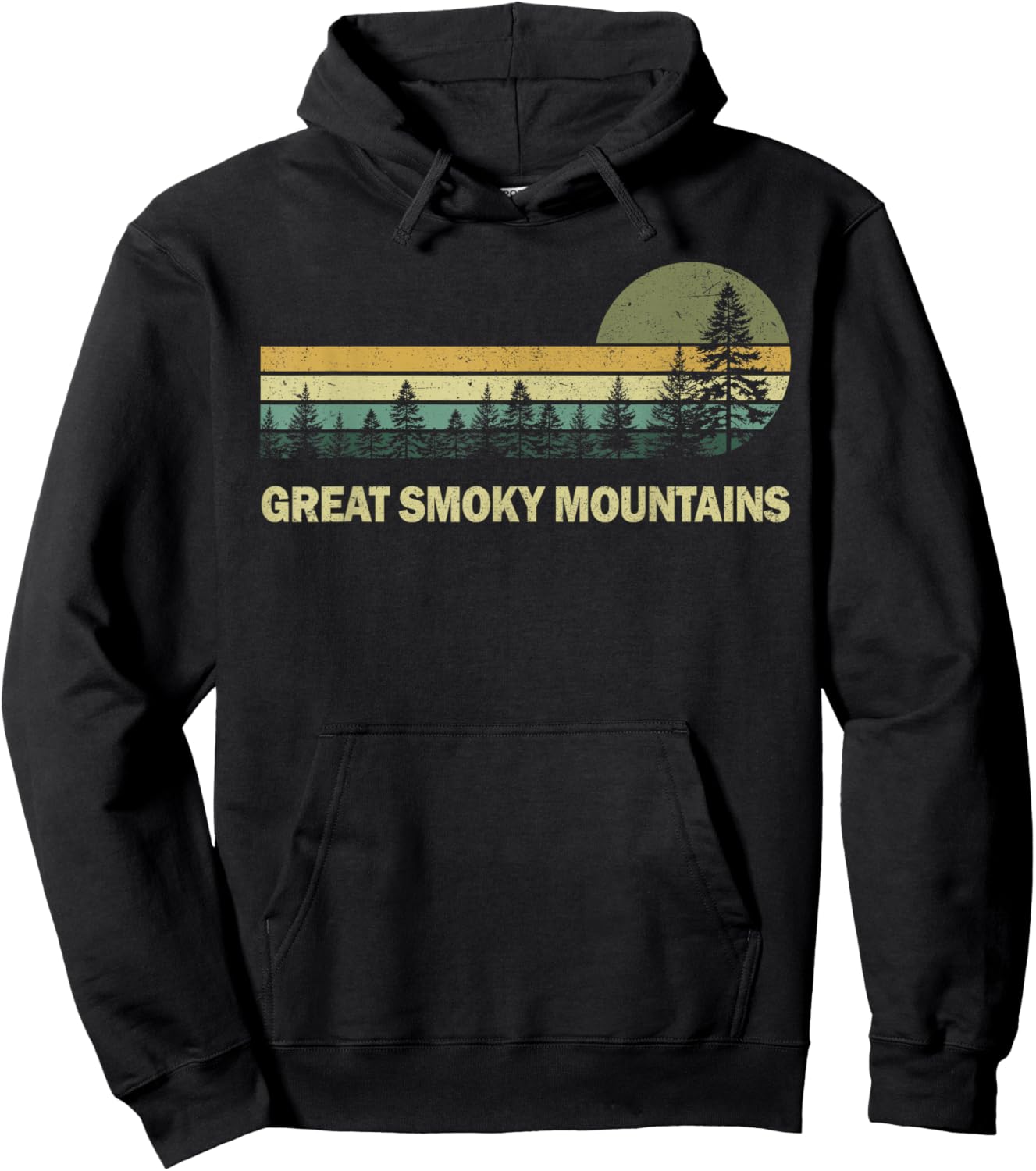Vintage Great Smoky Mountain National Park Graphic Men Women Hoodie - Hoodie | Black