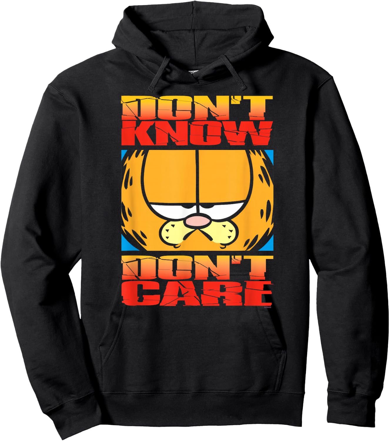 Garfield Don't Know Dont Care Hoodie - Hoodie | Black