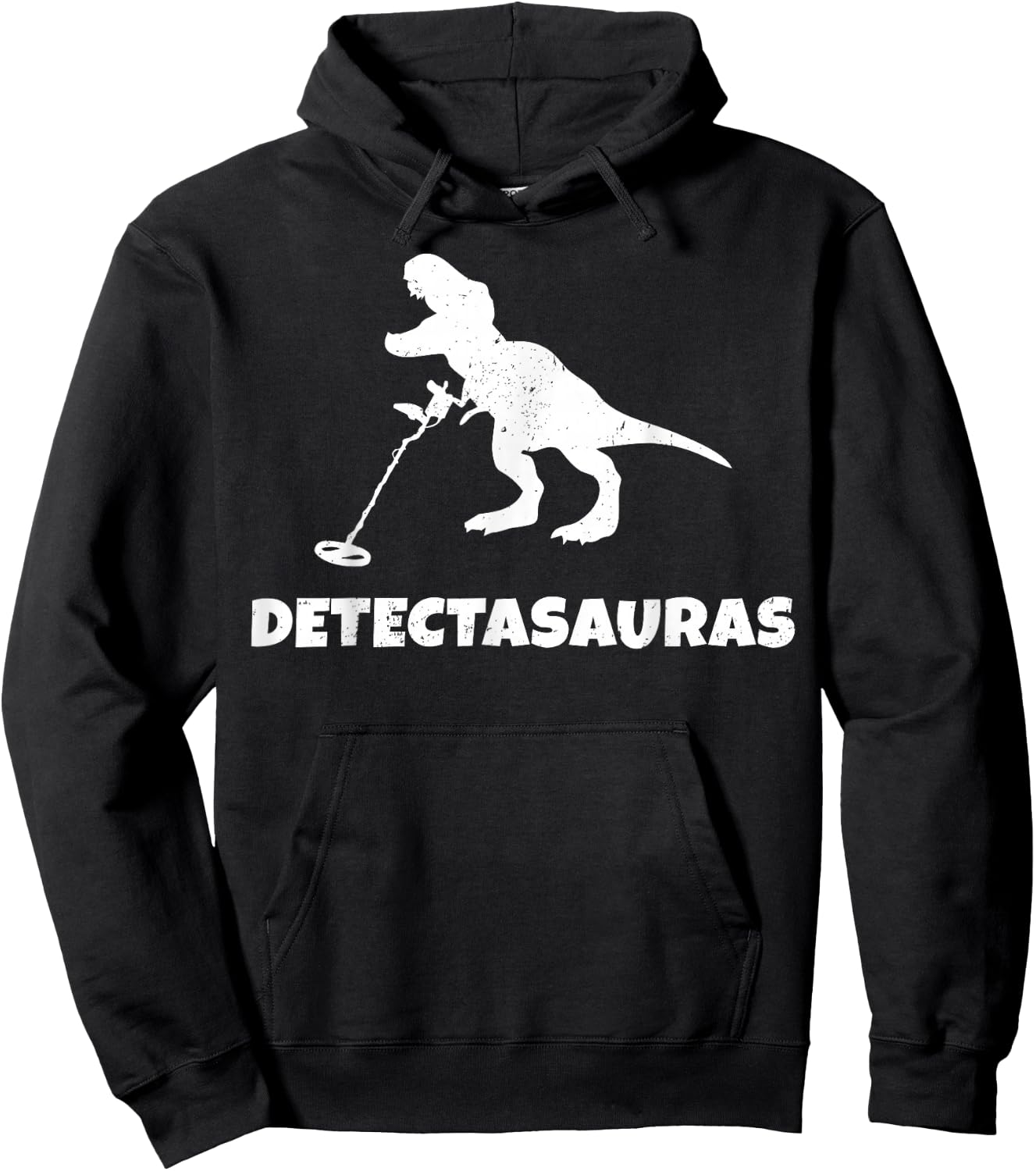 Funny T Rex Metal Detector Detecting Treasure Hunting Gift Hoodie - Hoodie | Black