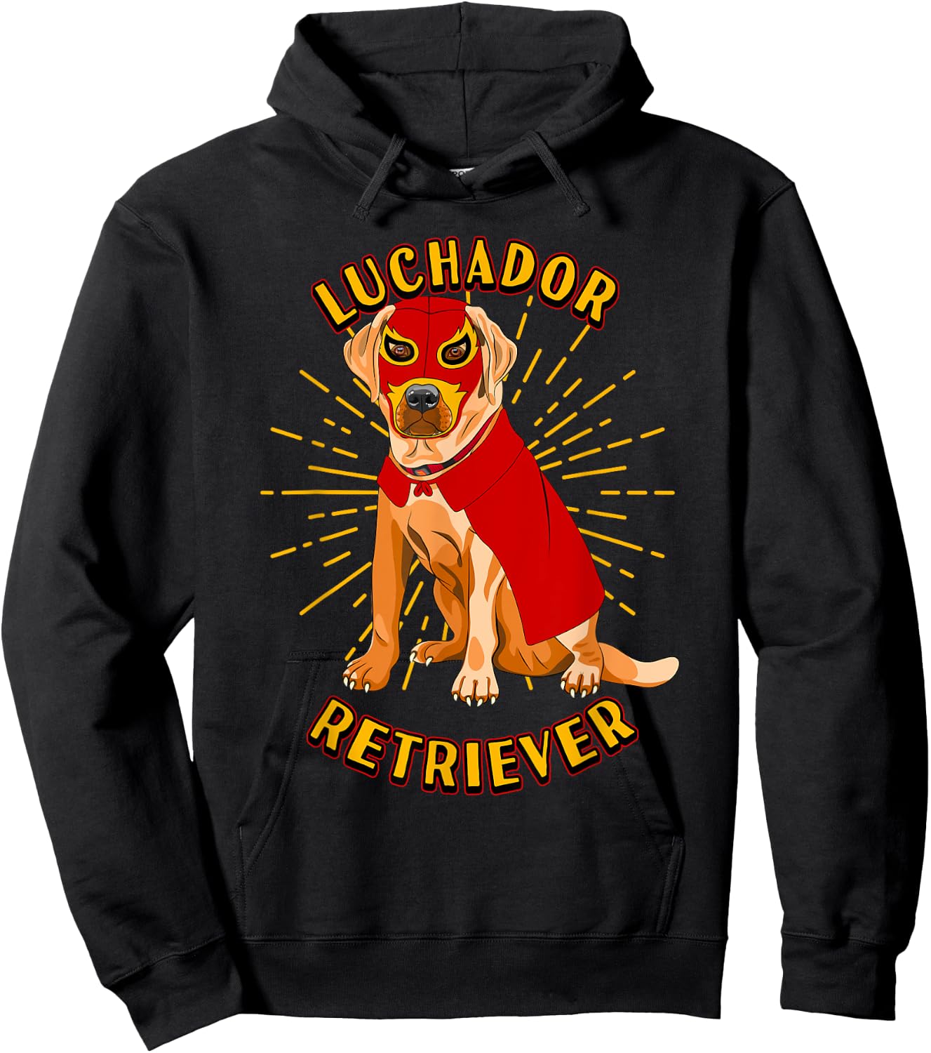 Lucha Libre Dog Wears Luchador Wrestling Mask Men Women Girls Kids Hoodie - Hoodie | Black