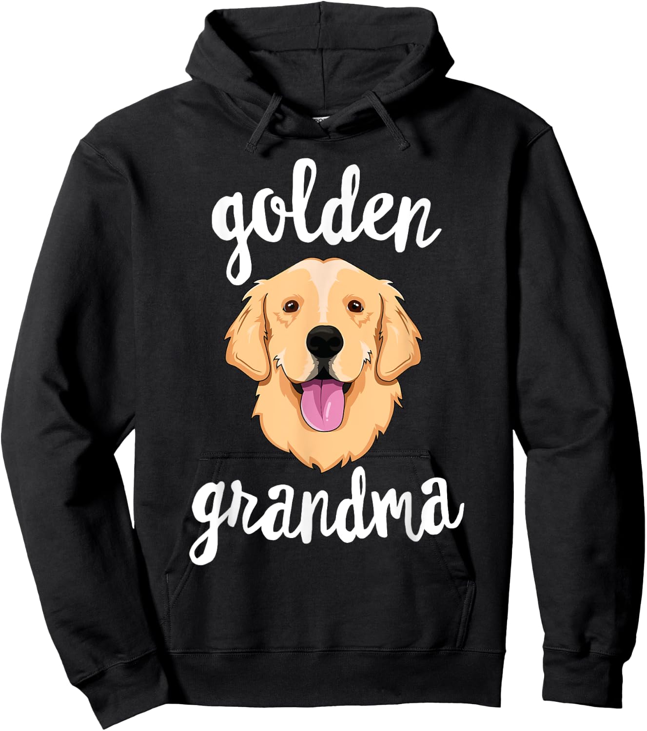 Golden Retriever Grandma Mother Fur Mom Dog Puppy Adopt Hoodie - Hoodie | Black