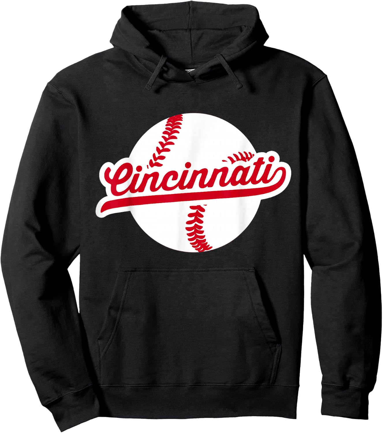 Cincinnati Baseball Vintage Ohio Pride Love City Red Hoodie - Hoodie | Black