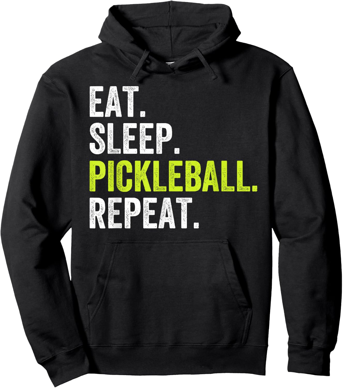 Eat Sleep Pickleball Repeat Player Gift Hoodie - Hoodie | Black