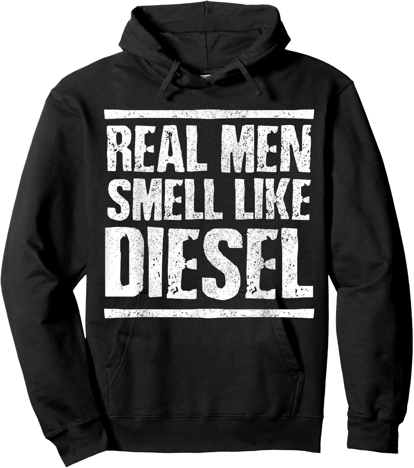 Real Men Smell Like Diesel - Trucker Truck Driver Gift Hoodie - Hoodie | Black