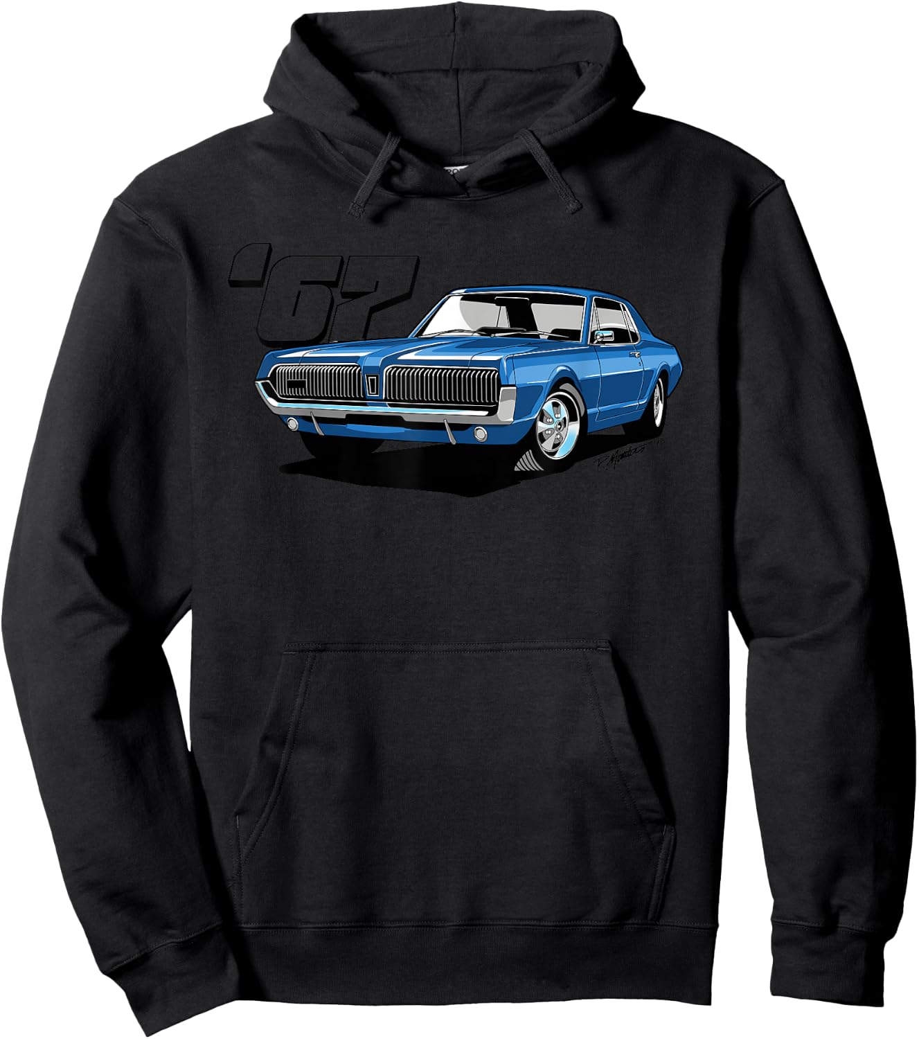1967 Mercury Cougar Graphic Hoodie - Hoodie | Black