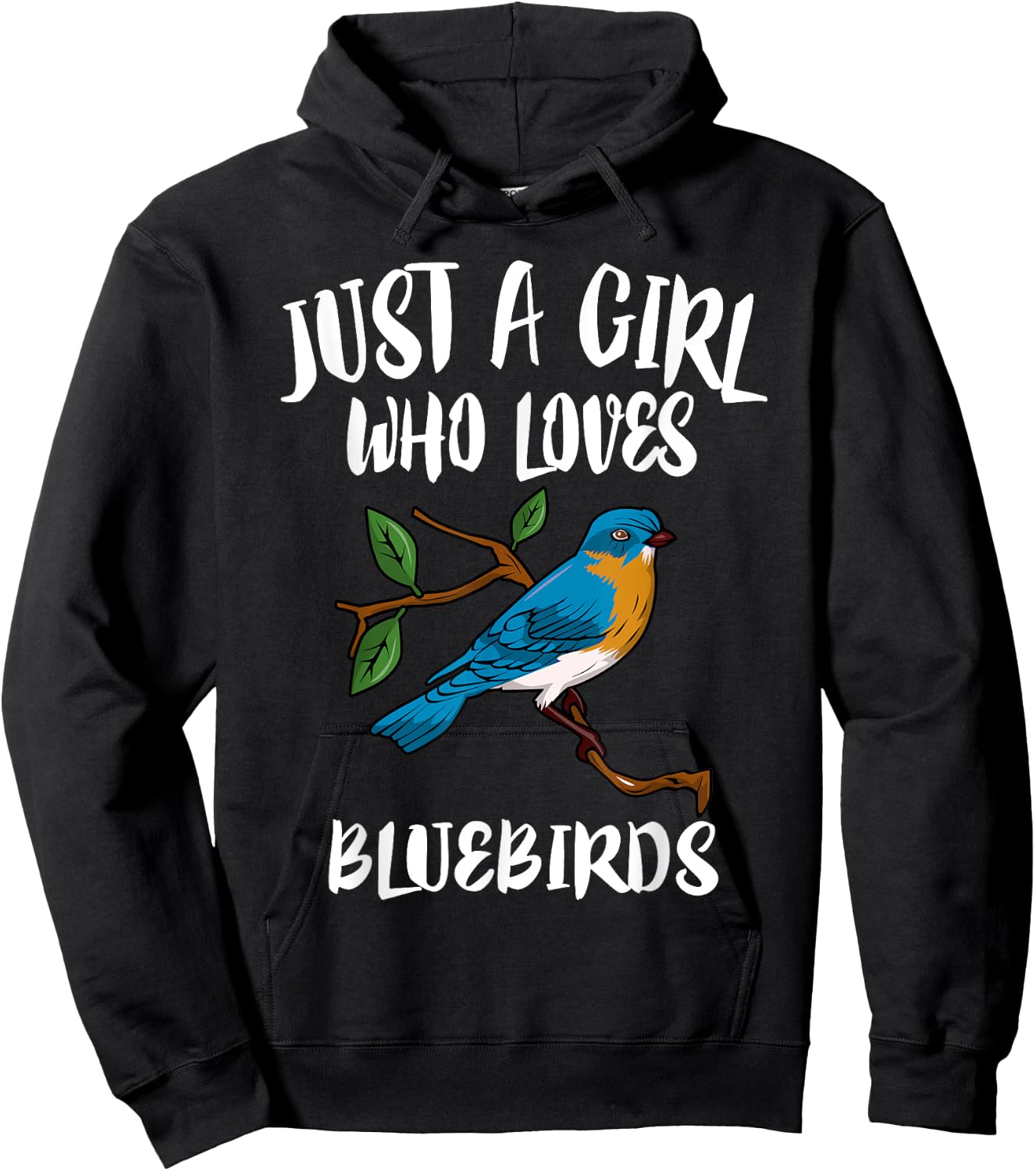 Just A Girl Who Loves Bluebirds Birding Gift Hoodie - Hoodie | Black