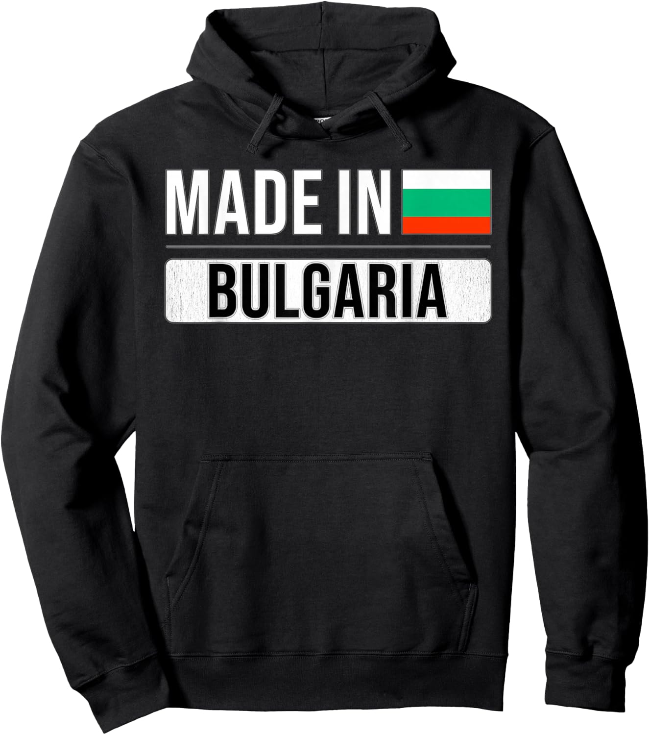 Made In Bulgaria T Shirt Hoodie - Hoodie | Black