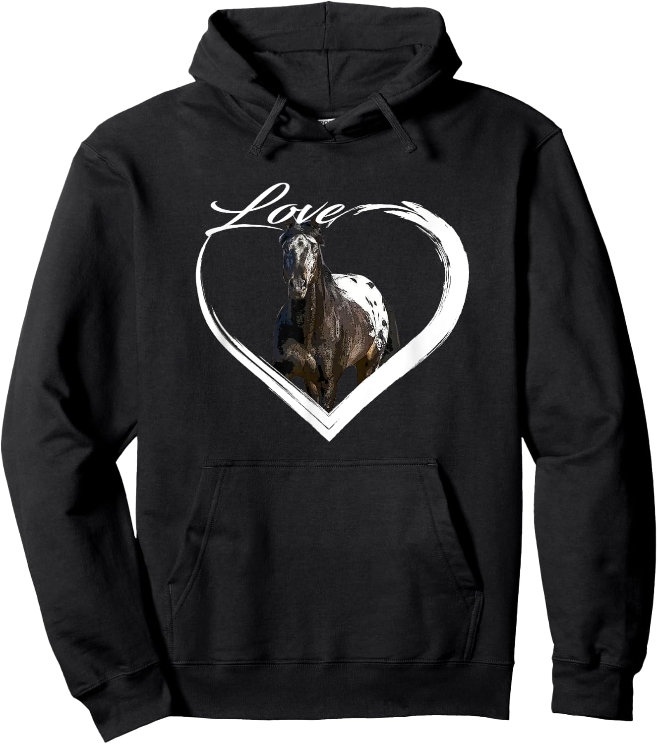 Love Appaloosa Paint Horse Lover of Horses Gift Hoodie - Hoodie | Black