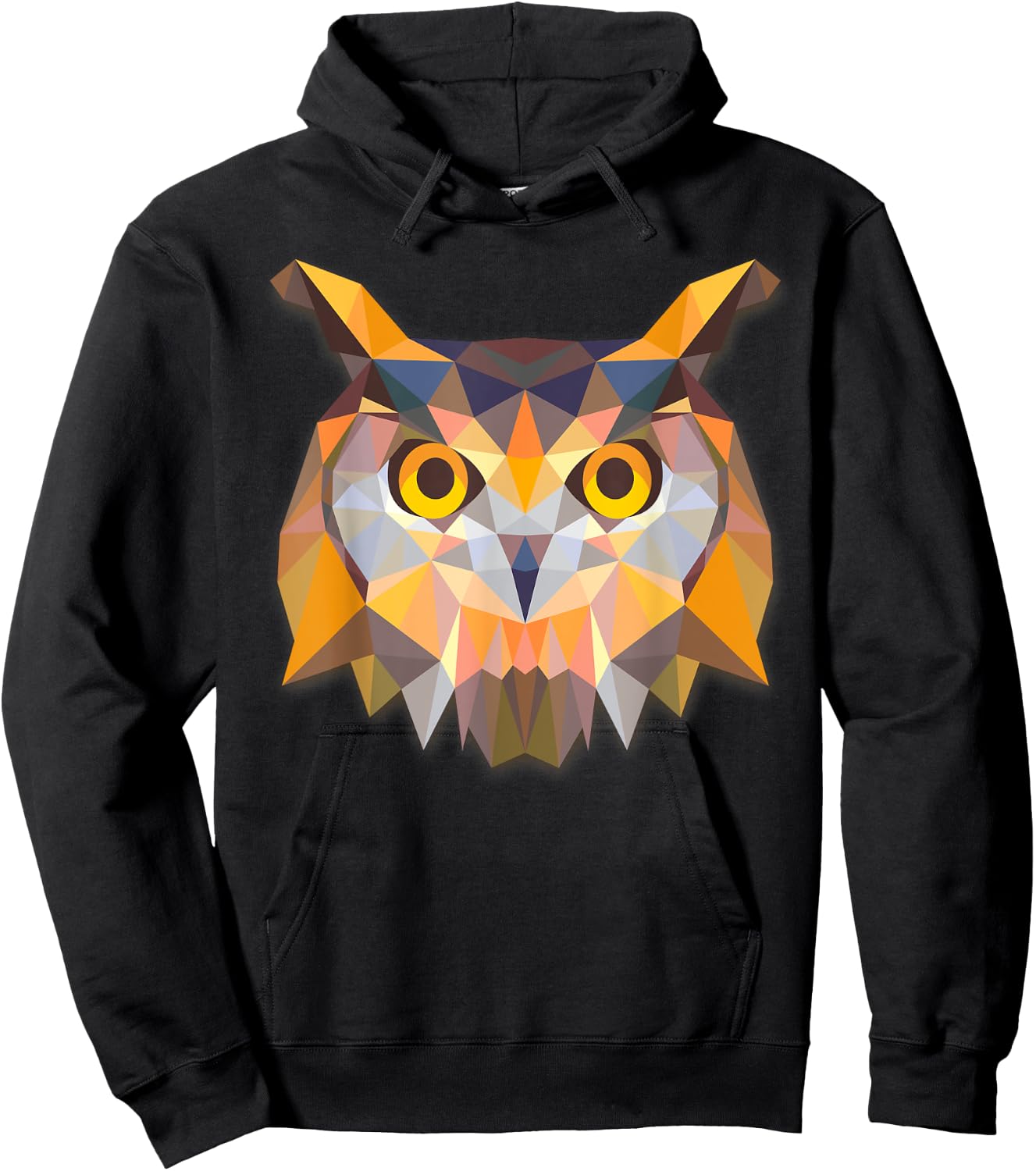 OWL HEAD Beautiful Snowy Owl Great Horned Owl Bird Hoodie - Hoodie | Black