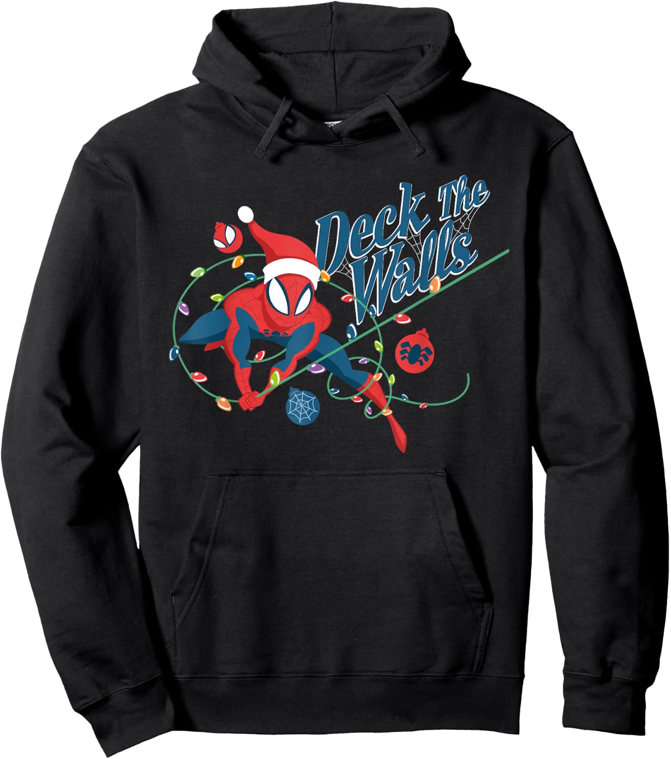 Marvel Spider-Man Deck The Walls Holiday Hoodie - Hoodie | Black