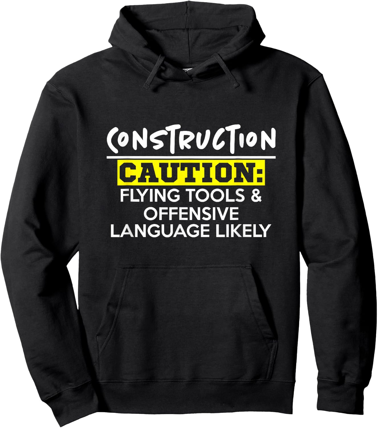 Flying Tools & Offensive Language - Construction Worker Gift Hoodie - Hoodie | Black