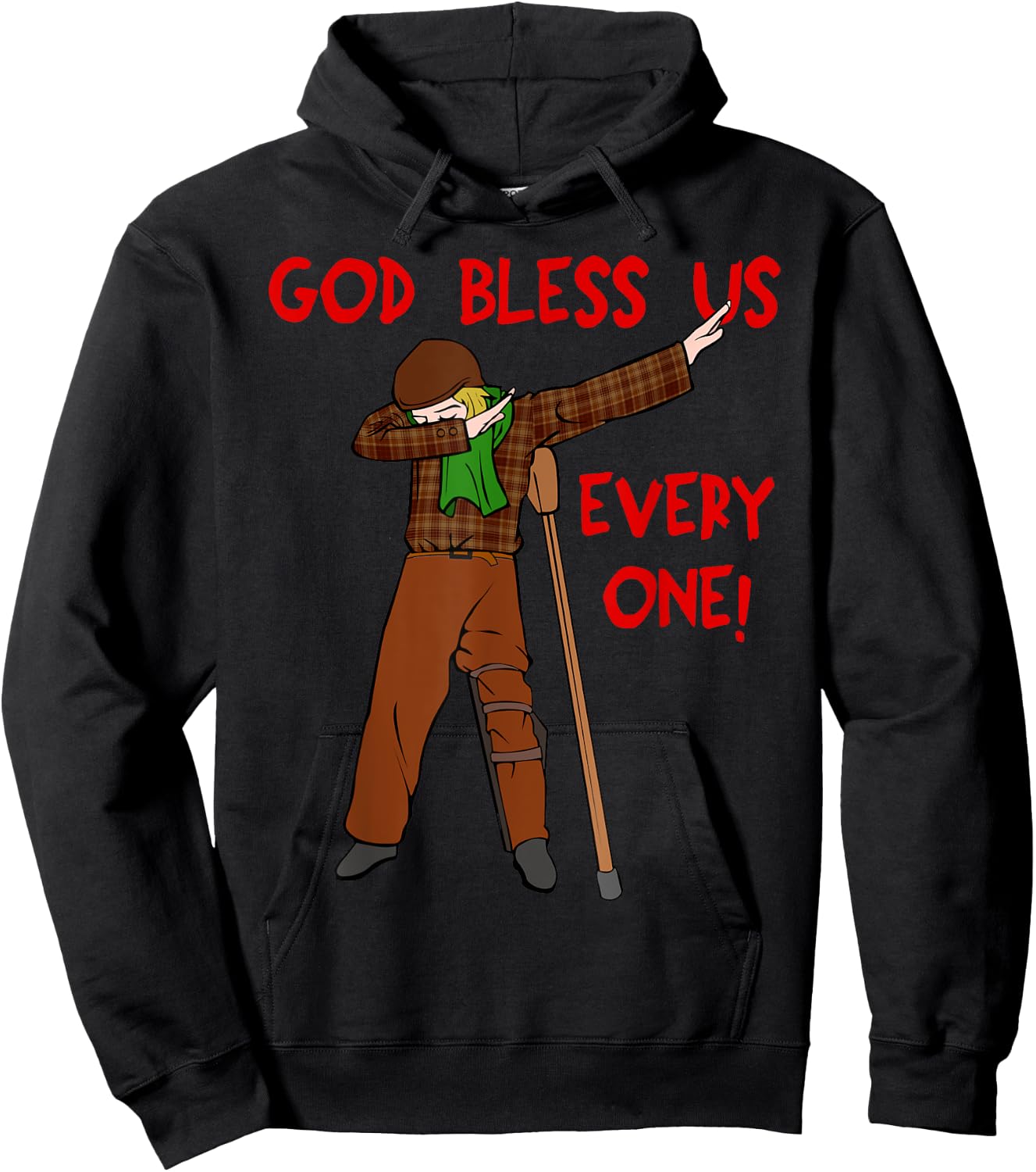 A Christmas Carol Shirt - Dabbing Tiny Tim Hoodie - Hoodie | Black