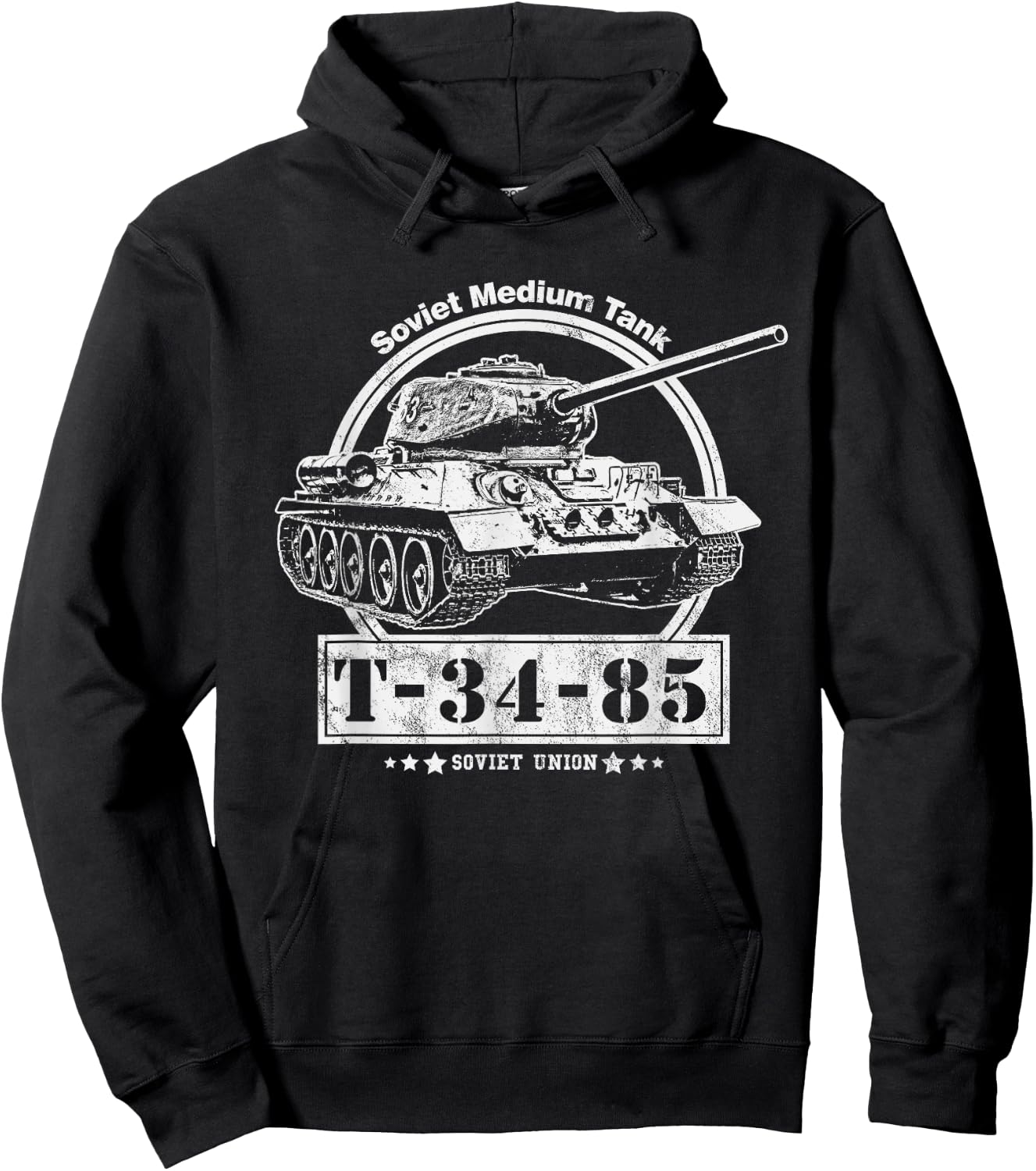 T-34-85 Soviet WW2 Tank Hoodie - Hoodie | Black