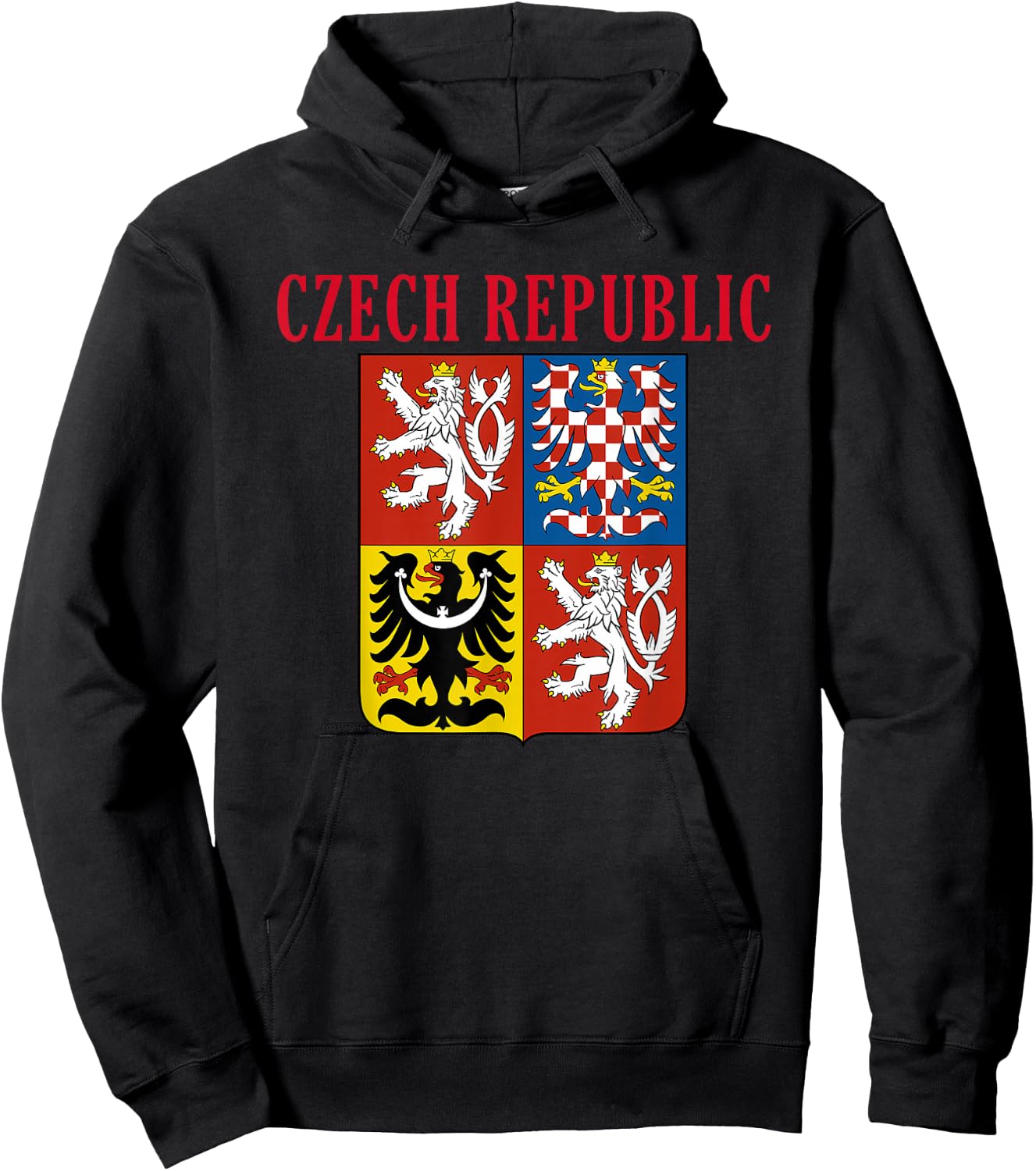 Czech Republic Coat Of Arms Czech Pride Shirt Hoodie - Hoodie | Black