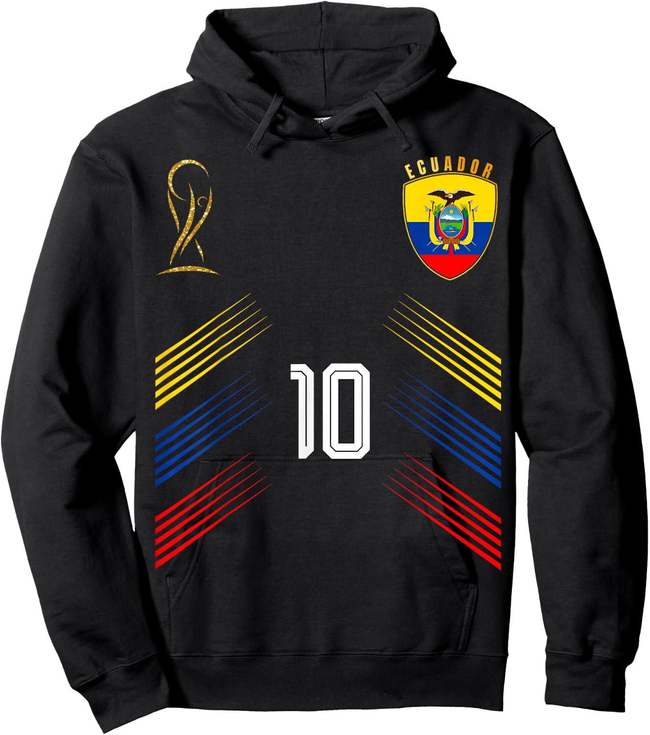 Ecuador Flag Ecuadorian Pride Lovers Retro Hoodie - Hoodie | Black