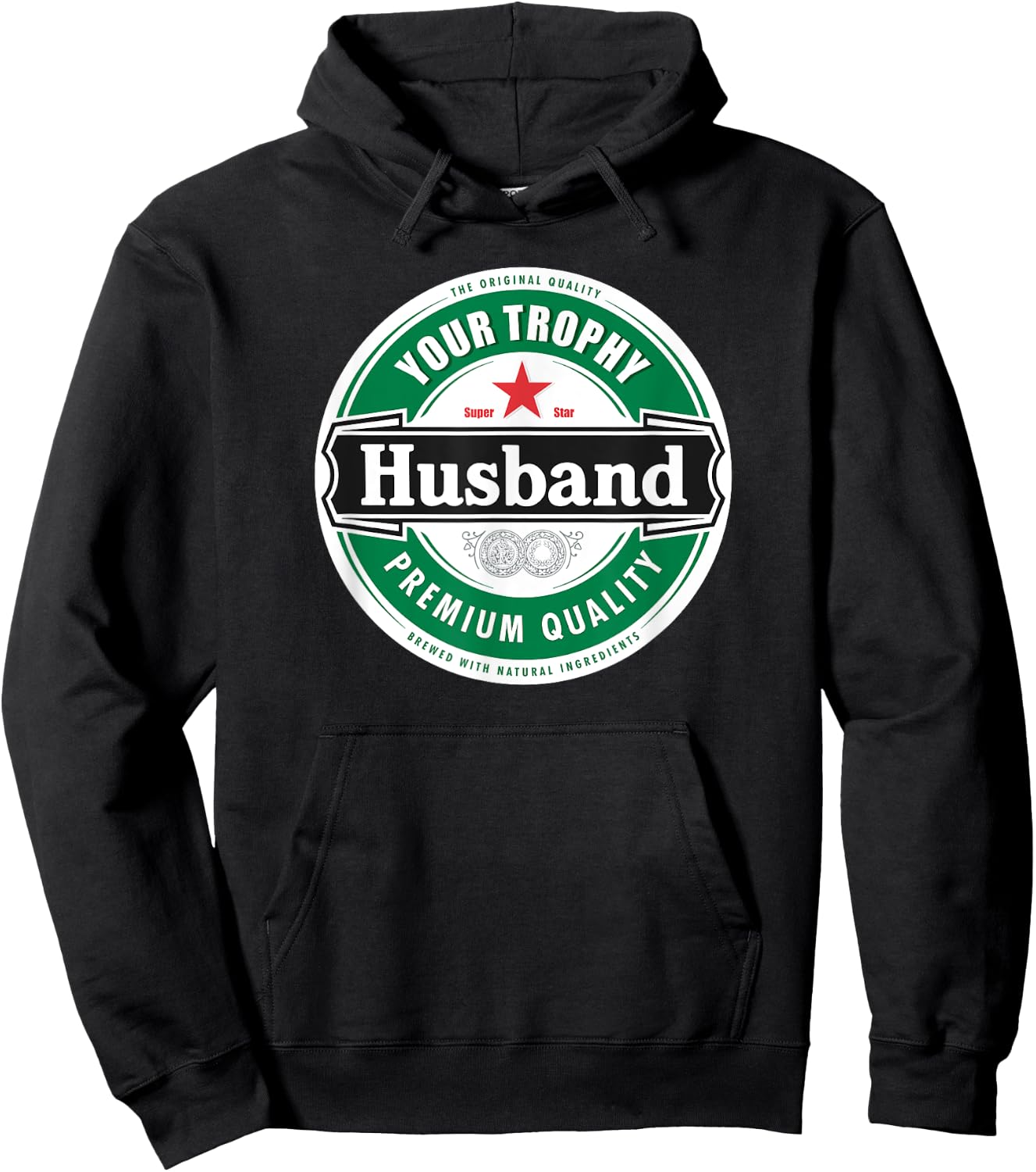 Your Trophy Husband - Funny Married Shirt Hoodie - Hoodie | Black