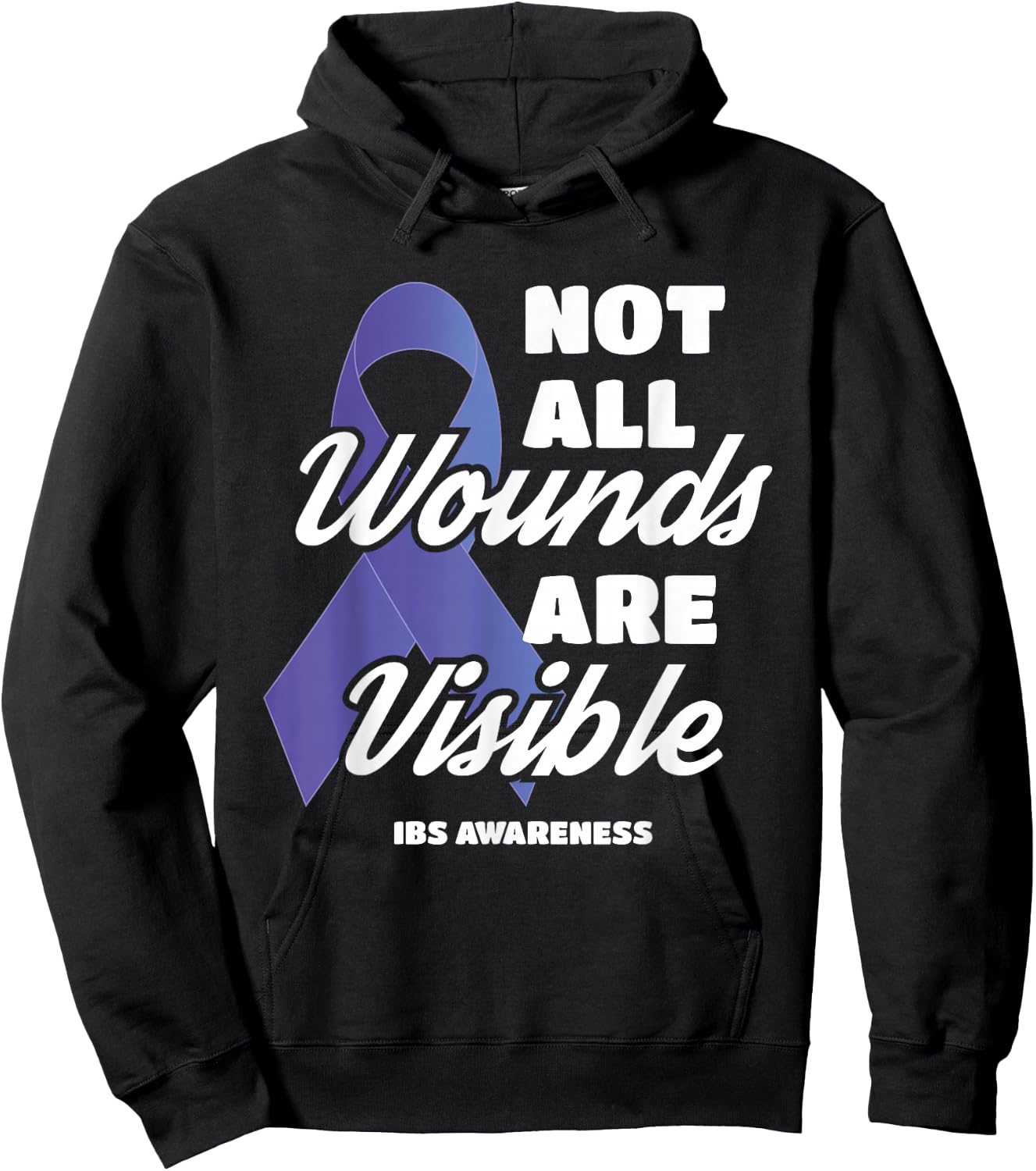 Not All Wounds Are Visible IBS Awareness Hoodie - Hoodie | Black