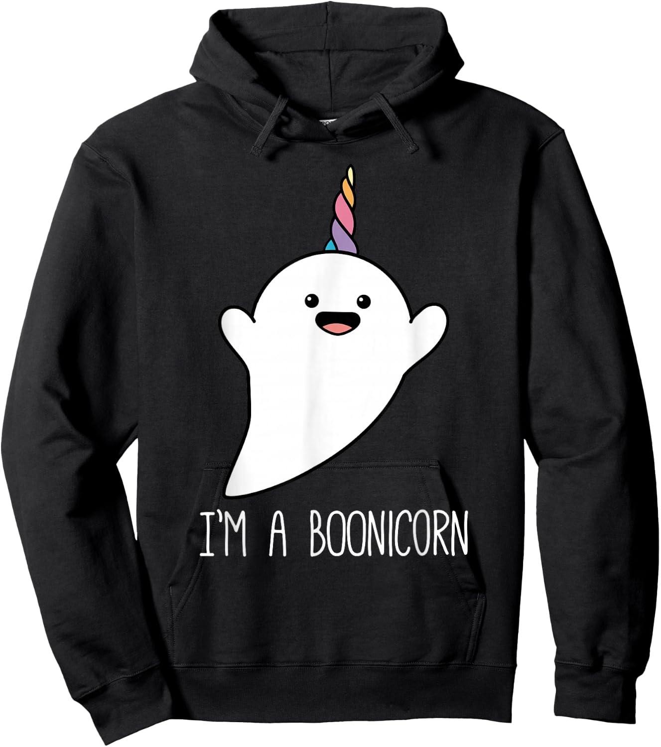 I'm a Boonicorn, Cute Halloween Shirt, Unicorn Ghost T Shirt Hoodie - Hoodie | Black
