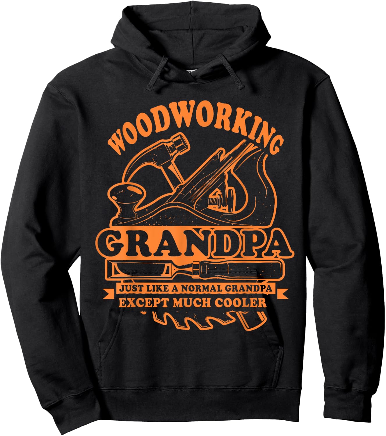 Funny Dad Grandad Gift Woodworking Grandpa Gift Hoodie - Hoodie | Black