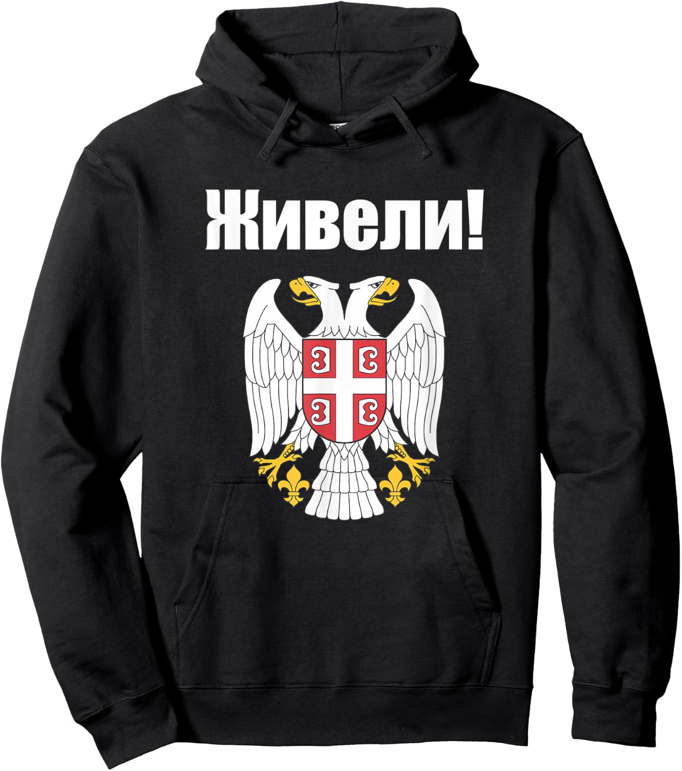 Cheers In Srpski Gifts Serbian Eagle Souvenir Funny Ziveli Hoodie - Hoodie | Black
