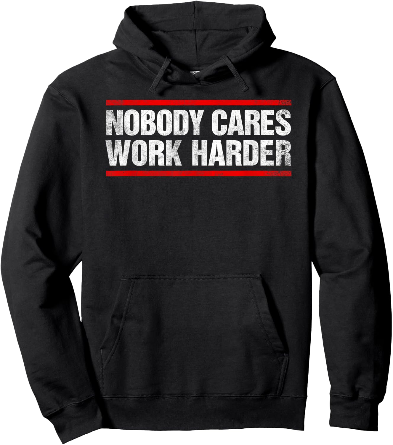 Nobody Cares Work Harder Fitness Workout Gym Hoodie - Hoodie | Black