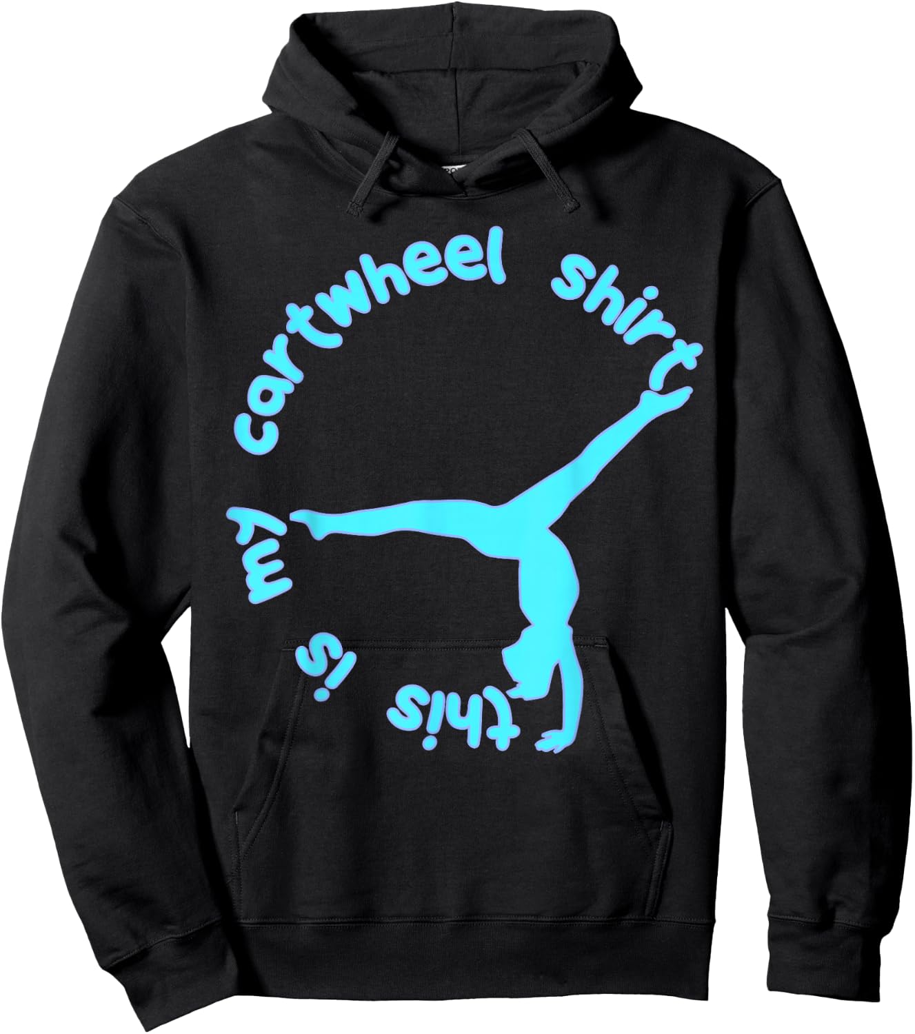This Is My Cartwheel Shirt Gymnastics Youth Girls Hoodie - Hoodie | Black